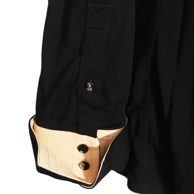 Bottega Veneta Black Shirt With Notebook Cuffs In Viscose Woman In Black