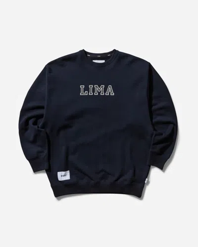 Wtaps Men S Academy Crewneck Sweatshirt Navy In Blue