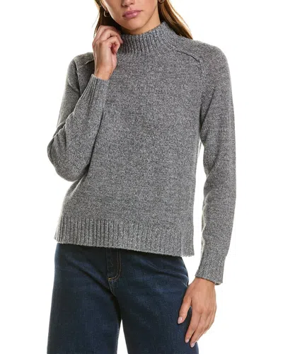 Hannah Rose Turtleneck Wool & Cashmere-blend Sweater In Grey