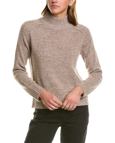 Hannah Rose Turtleneck Wool & Cashmere-blend Sweater In Brown