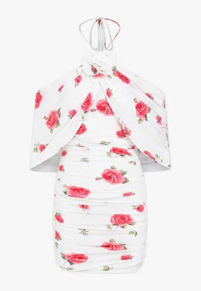 Magda Butrym White Cream Printed Dress In White