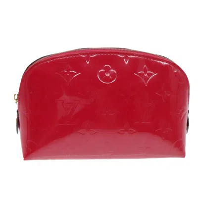 Pre-owned Louis Vuitton Cosmetic Pouch Red Patent Leather Clutch Bag ()