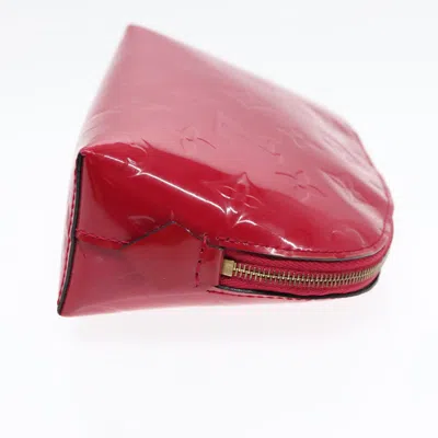 Pre-owned Louis Vuitton Cosmetic Pouch Red Patent Leather Clutch Bag ()