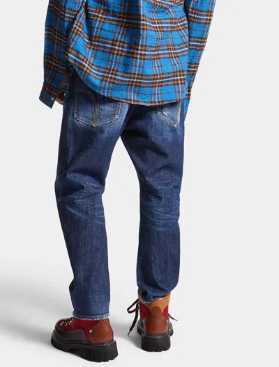 Dsquared2 Blue Cotton Blend Jeans