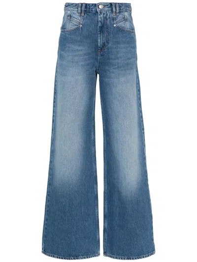Isabel Marant High-rise Bootcut Denim Jeans With Belt Loops In Blue