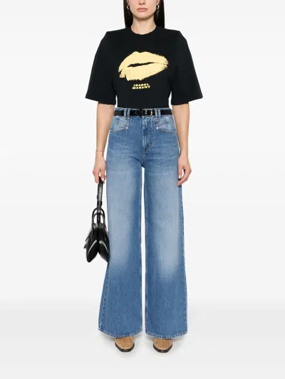 Isabel Marant High-rise Bootcut Denim Jeans With Belt Loops In Blue