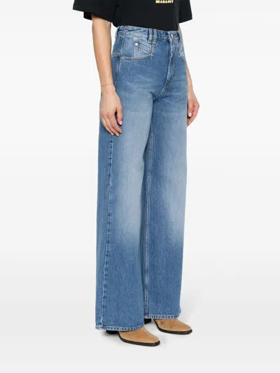 Isabel Marant High-rise Bootcut Denim Jeans With Belt Loops In Blue
