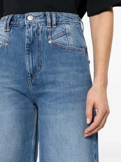 Isabel Marant High-rise Bootcut Denim Jeans With Belt Loops In Blue