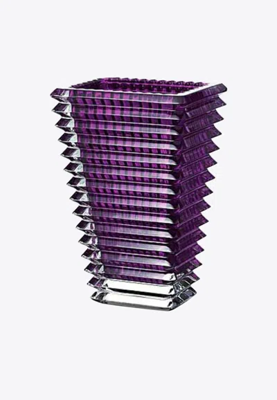 Baccarat Large Rectangle Eye Vase In Purple