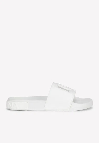 Dolce & Gabbana 20mm Saint Barth Rubber Slides In White
