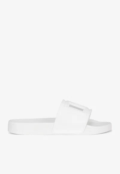 Dolce & Gabbana 20mm Saint Barth Rubber Slides In White