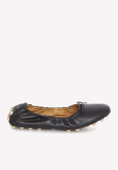 Tod's Des Gommini 76k Ballerina Flats In Black