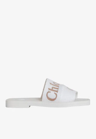 Chloé Woody Slides In White