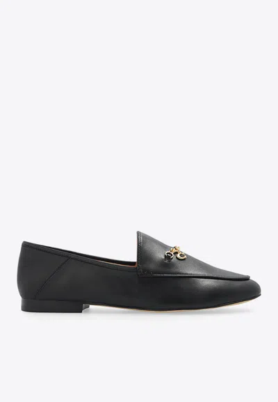 Coach Hanna Leather Chain Loafers In Black