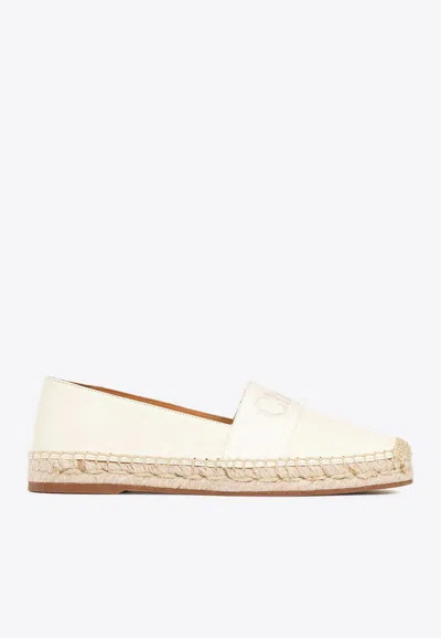 CHLOÉ PIIA LOGO-EMBROIDERED ESPADRILLES 
