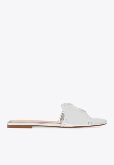Gianvito Rossi Women's Lucrezia Mule 05 Slip On Sandals In Silver