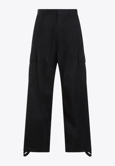 Off-white Straight-leg Cargo Pants In Black