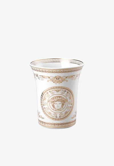 Versace Home Collection Medusa Gala Porcelain Vase In White