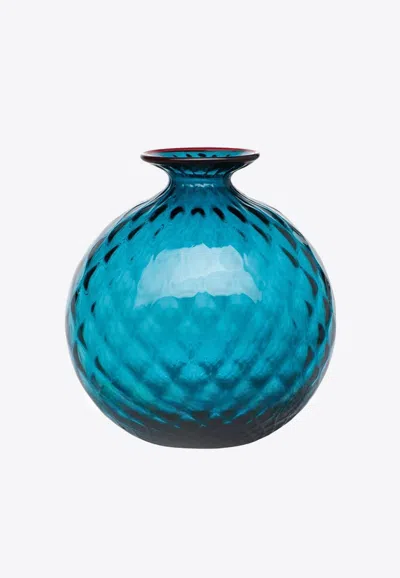 Venini Monofiore Balloton Vase In Blue