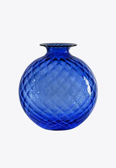 Venini Monofiore Balloton Vase In Blue