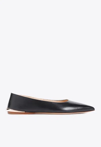 Gabriela Hearst Fleur Leather Ballet Flats In Black