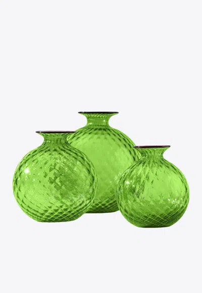 Venini Large Monofiore Balloton Vase In Green