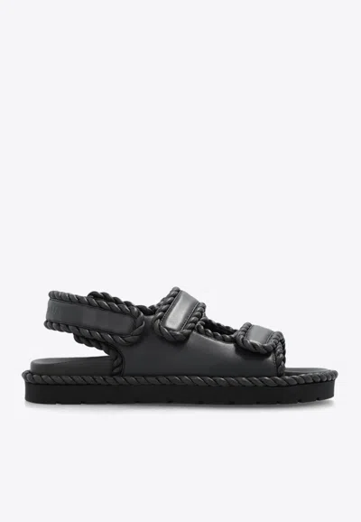 Bottega Veneta Jack Leather Braid Dual-band Sandals In Ardoise