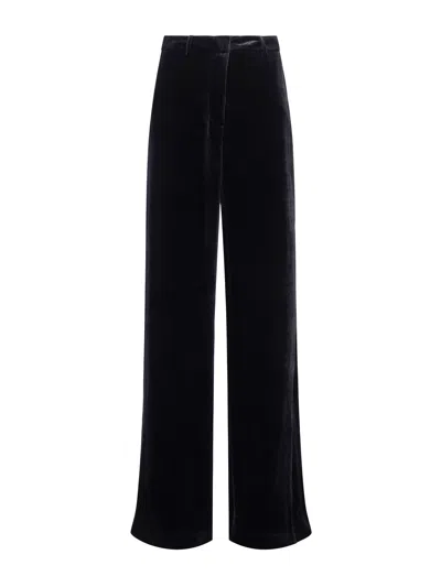 L Agence Pilar Velvet Pant In Black