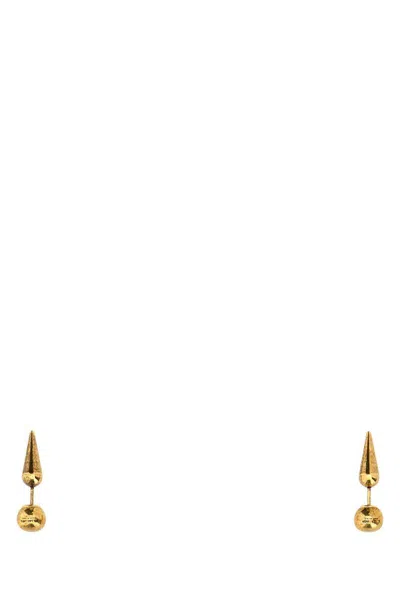 Jil Sander Metal Cone Stud Earrings In Gold