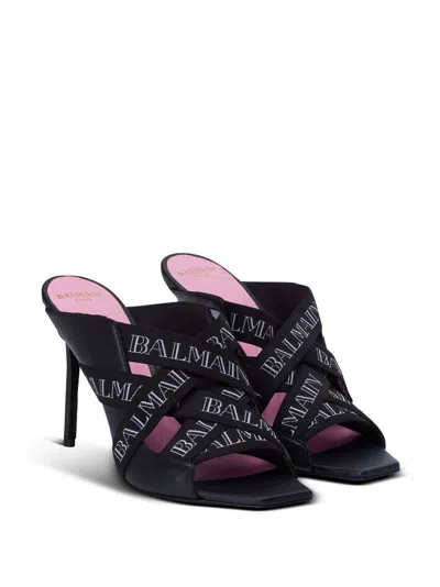 Balmain Square-headed High-heeled Sandals