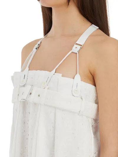 Comme Des Garçons Salopette With Embroidered Floreal
