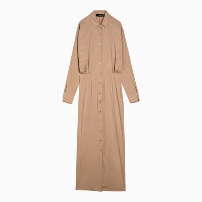 Federica Tosi Striped Viscose Blend Chemisier Dress