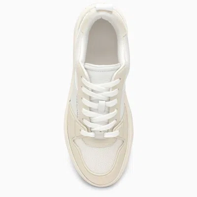 Ferragamo Dennis Low-top Leather And Mesh Sneakers