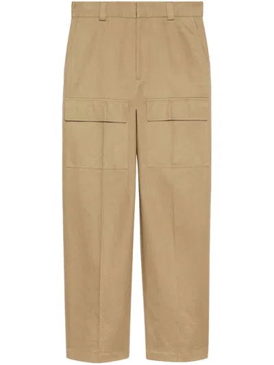 Gucci Brown Cargo Pocket Trousers In Brown