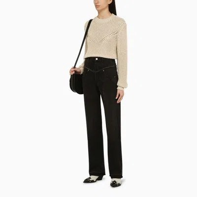 Isabel Marant Recycled Polyester Ecru Crew-neck Jumper