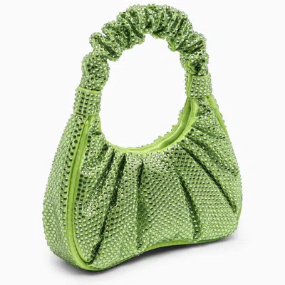 Jw Pei All-over Strass Satin Gabbi Mini Hobo Bag