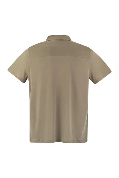 Majestic Filatures Short-sleeved T-shirt In Lyocell And Cotton In Brown