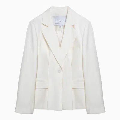 Margaux Lonnberg Margaux Lönnberg White Ryder Single Breasted Jacket In Wool Blend