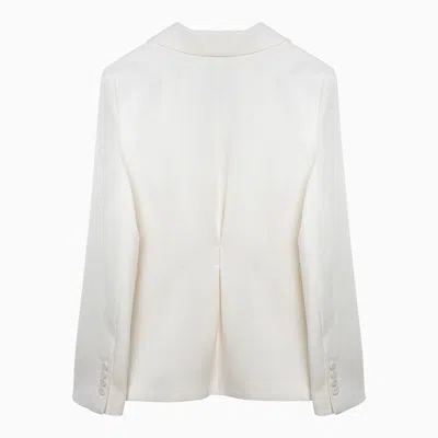 Margaux Lonnberg Margaux Lönnberg White Ryder Single Breasted Jacket In Wool Blend