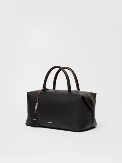 Max Mara Small Shiny Leather Satchel Bag