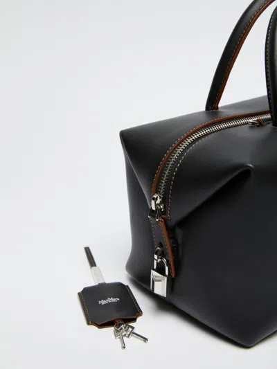 Max Mara Small Shiny Leather Satchel Bag