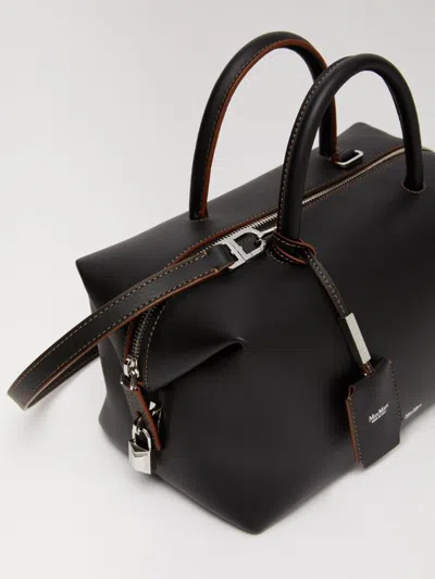 Max Mara Small Shiny Leather Satchel Bag
