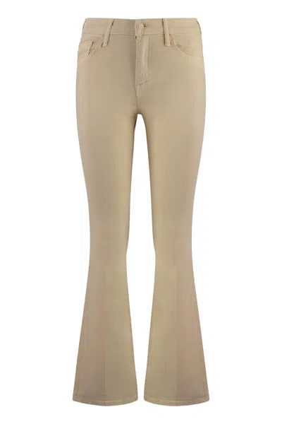 Mother Cropped Flared Jeans With Front And Back Pockets