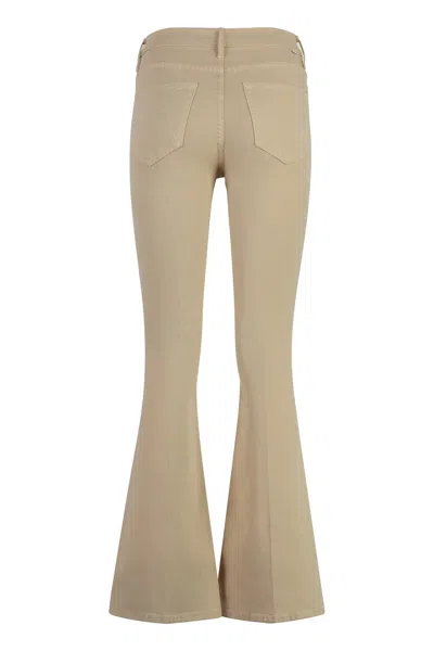 Mother Cropped Flared Jeans With Front And Back Pockets