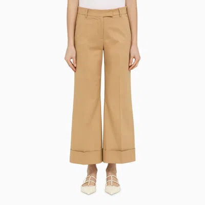 Quelledue Turn-up Flared Pants