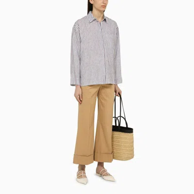 Quelledue Turn-up Flared Pants