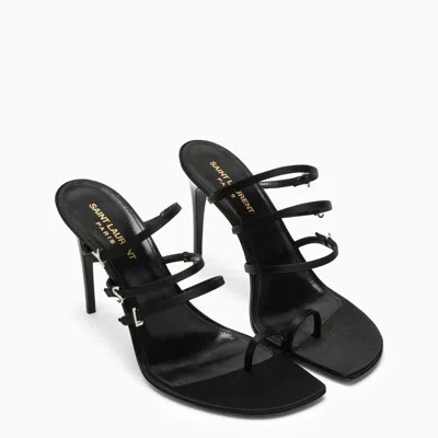 Saint Laurent Jerry 95mm Satin Mules In Black