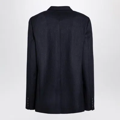 Stella Mccartney Navy Blue Single-breasted Jacket In Wool