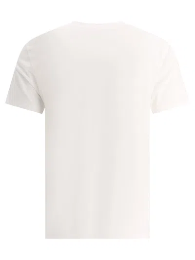 Tom Ford White Crewneck T-shirt With Tf Embroidery In Lyocell And Cotton Blend Man