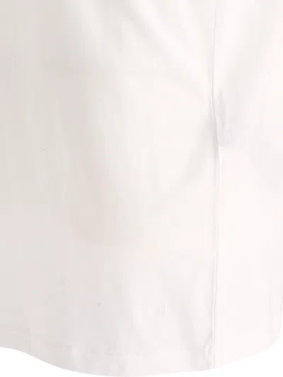 Tom Ford White Crewneck T-shirt With Tf Embroidery In Lyocell And Cotton Blend Man